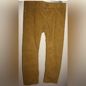 ATHLETA Frontier cord in “old gold” - STRAIGHT LEG PANTS SZ 16 T 38X35”